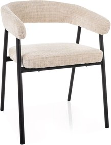 Étkezőszék KATANA fekete lábakkal, bézs