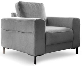 Szürke kordbársony fotel Lofty Lilly – Miuform