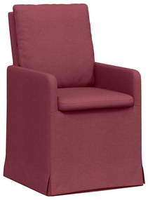 Étkező Székek 2 pcs bordó 57 x 67 x 98 cm szövet