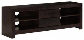 sötétbarna tömör akácfa TV-szekrény 120 x 30 x 40 cm