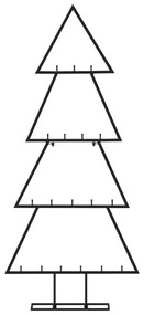 vidaXL fekete fém karácsonyfa dekorációhoz 90 cm