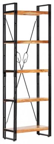 5 szintes tömör akácfa könyvespolc 60 x 30 x 180 cm