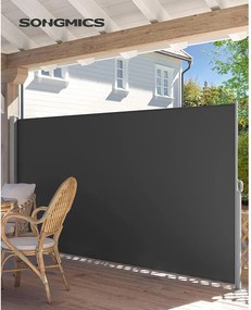 Oldalsó napellenző erkélyre és teraszra 300 x 160, cm, füstszürke
