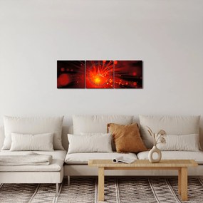 Egy szikrázó absztrakció képe (órával) (90x30 cm)