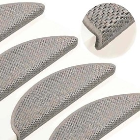 15db szizál hatású ezüst színű öntapadó lépcsőszőnyeg 56x17x3cm