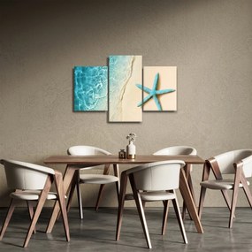 Kép - Tengeri csillag a tengerparton (90x60 cm)