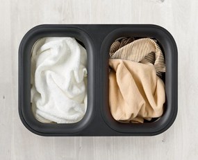 Fekete bambusz szennyeskosár 2x45 l Tota Luxe – Joseph Joseph