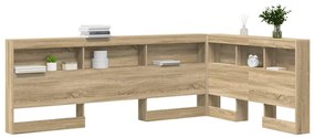 Tároló fejtámla polcokkal tárolóval sonoma tölgy 120 cm Faanyag