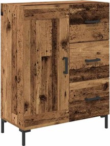vidaXL Széf fiókkal Régi fa 69.5 x 34 x 90 cm Faanyag