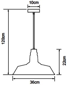 Aigostar - Csillár zsinóron 1xE27/60W/230V fekete