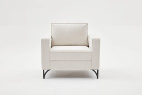 Fotel Berlin - Krém, Fekete