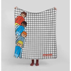 Mikroszálas gyerek takaró 130x130 cm Checkerboard – Playmobil