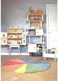 Mosható kézi szövésű gyapjú gyerek szőnyeg ø120 cm Pie Chart – Lorena Canals