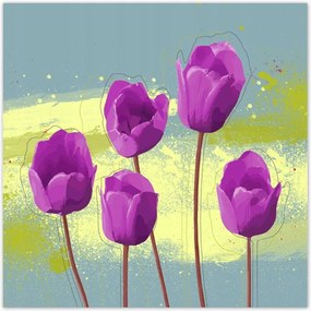 Poszterek 140x140 Lila pipacs