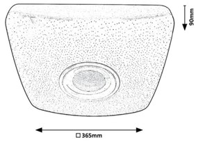 Rabalux - RGB LED dimmelhető mennyezeti lámpatest hangszóróval LED/18W/230V + távirányító