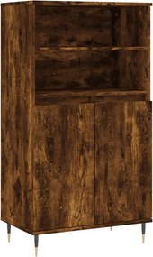 vidaXL füstös tölgy színű szerelt fa magasszekrény 60 x 36 x 110 cm