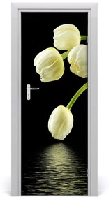 Ajtómatrica fehér tulipán 95x205 cm