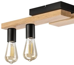 Felületre szerelhető csillár MATTE 4xE27/15W/230V fekete/tölgy