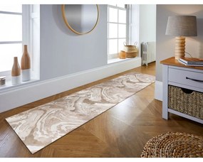 Bézs futószőnyeg 60x230 cm Marbled – Flair Rugs