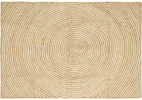 vidaXL Szőnyeg Természetes és Fehér 140 x 200 cm Juta
