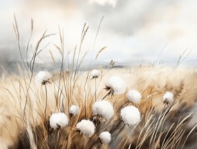 Vászonkép Canvas Természet Rét Fű Virágok Pamut 80x60