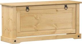 vidaXL Corona tömör fenyőfa cipőszekrény 99x32x47 cm