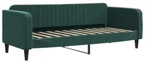 sötétzöld bársony kanapéágy 80 x 200 cm