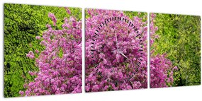 A réten virágzó fa képe (órával) (90x30 cm)