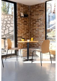 Barna rakásolható étkezőszék szett 2 db-os diófa dekorral Book – Gazzda