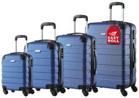Deuba Set 4 db utazóbőrönd - kék