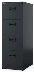 Fém irattartó szekrény, 4 fiókos SARA V4, 460 x 1320 x 620 mm, antracit