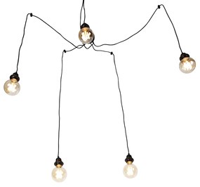Okos függőlámpa fekete 5-lámpás, Wi-Fi G95-tel - Cava