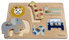 Fa formabeillesztős puzzle (részek száma 6) Safari – Kindsgut