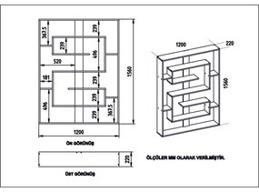 könyvespolc Esteban - Black, Ud