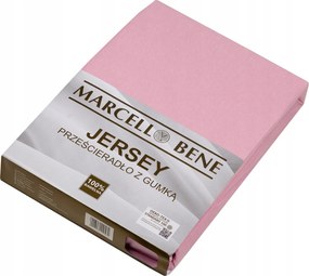 Jersey gumis lepedő 120x200 cm Pamut 100%, Matrac 30 cm Rózsaszín