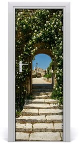 Ajtóposzter öntapadós virágos íj 75x205 cm
