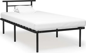 vidaXL fekete fém ágykeret 100 x 200 cm