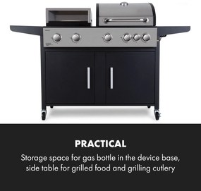 Kingsville XL, kombinált grill, gáz, pizzasütő, 20,5 kW, 5 + 1 égő