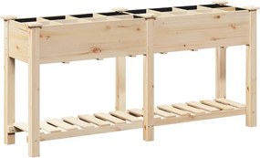 vidaXL Kerti cserép Bézs 161,5 x 45 x 76,5 cm Szilárd fenyőfa