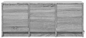 szürke sonoma színű szerelt fa TV-szekrény LED-del 97x34x40 cm
