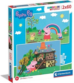 Gyermek puzzle - Peppa Pig II. - 2x60 db-os készlet