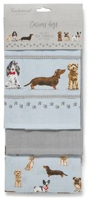 Pamut konyharuha szett 3 db-os 45x65 cm Curious Dogs – Cooksmart ®