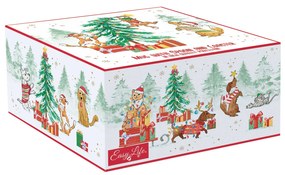 Cicás kutyás karácsonyi porcelán bögre szett Christmas Gang