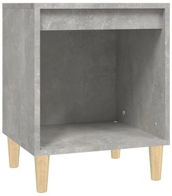 2 db betonszürke éjjeliszekrény 40x35x50 cm