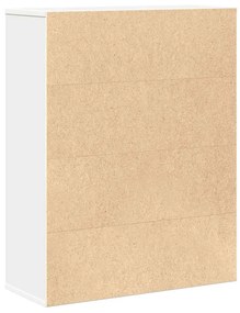 fehér szerelt fa könyvespolc 60x24x76,5 cm