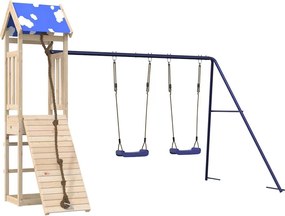 vidaXL tömör fenyőfa kültéri játszószett