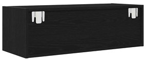 fekete tölgy színű szerelt fa TV-szekrény 80x31x25,5 cm