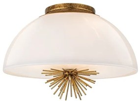 Quoizel STARING-3P-DG-OPAL-Csillár rúdon STARING 3xE14/40W/230V átm. 45,7cm arany