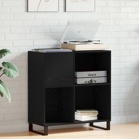 Rekordszekrény Fekete tölgy 84.5x38x90 cm Mérnöki faforgács
