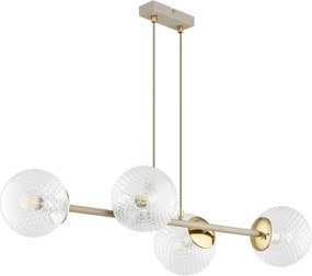 BRILAGI - Zsinóros csillár STELLA 4xE27/60W/230V bézs/arany